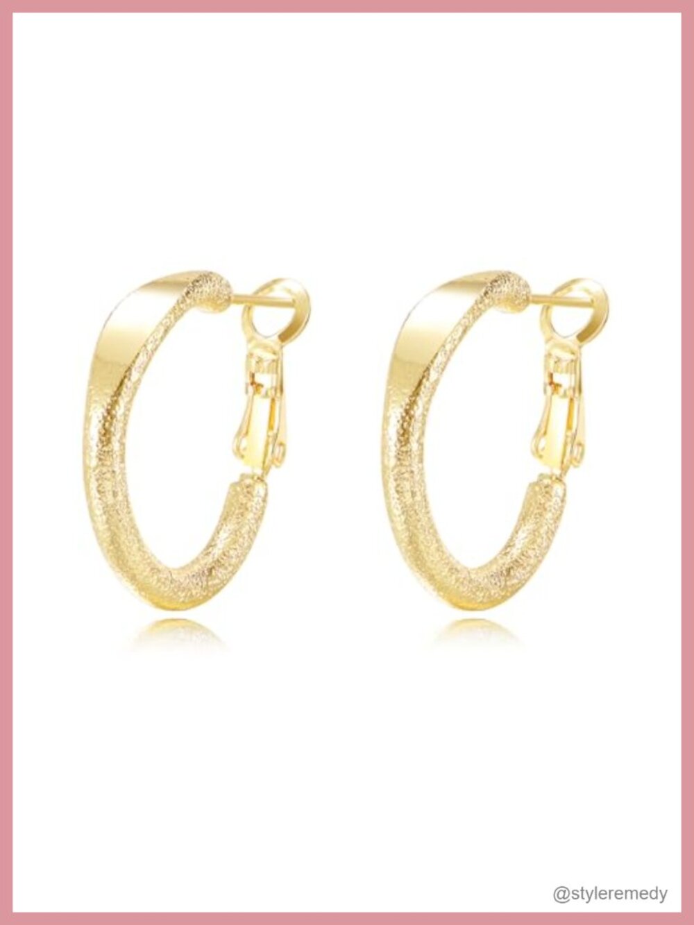 14K Gold Plated Chunky Hoop Earrings Hypoallergenic Statement Jewelry